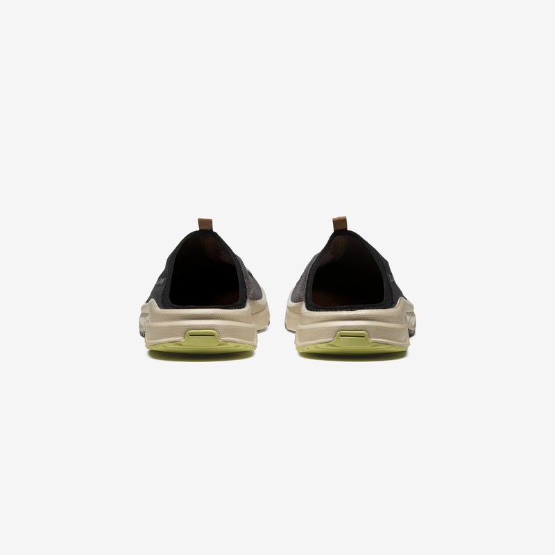 Salomon RX SLIDE 3.0 recovery shoe with textile and leather upper, EVA sockliner, and rubber outsole