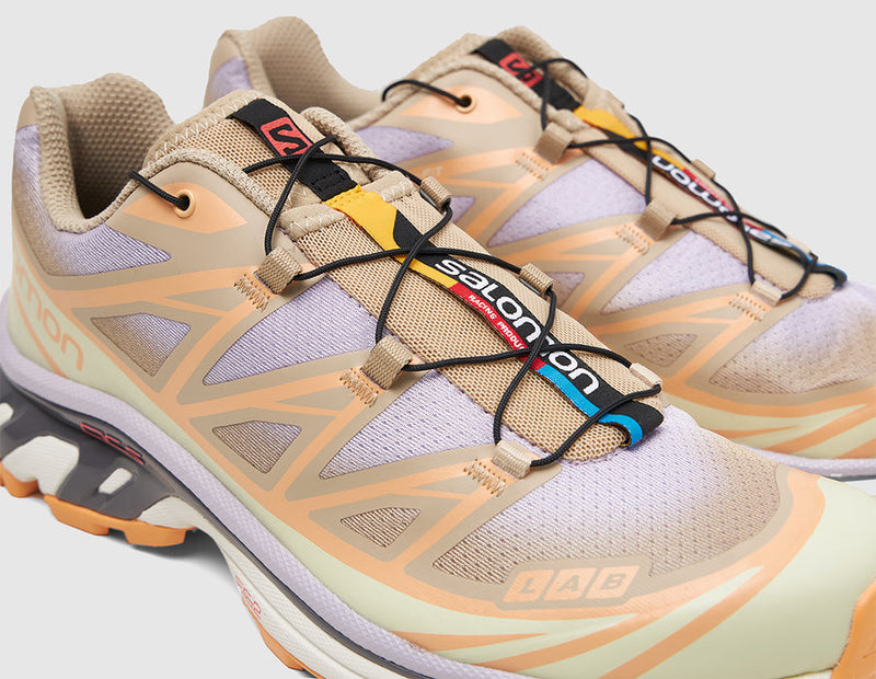 Salomon XT-6 SKYLINE trail shoe with sublimated mesh upper depicting landscapes and gentle gradients


