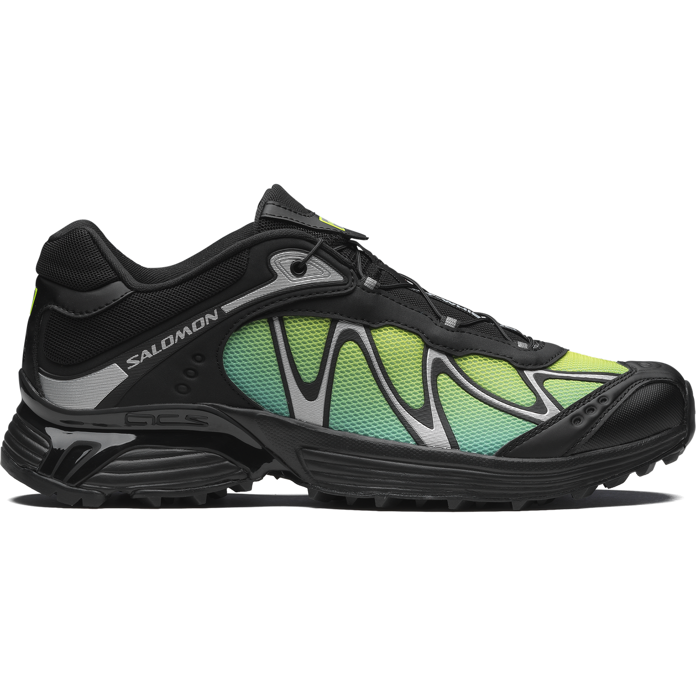 Salomon XT-Whisper sneaker with a textured, layered design, wavy Sensifit™ technology, Quicklace system, and a premium material upper for enhanced fit and style.