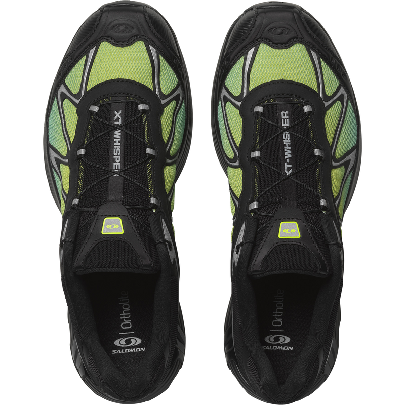 Salomon XT-Whisper sneaker with a textured, layered design, wavy Sensifit™ technology, Quicklace system, and a premium material upper for enhanced fit and style.