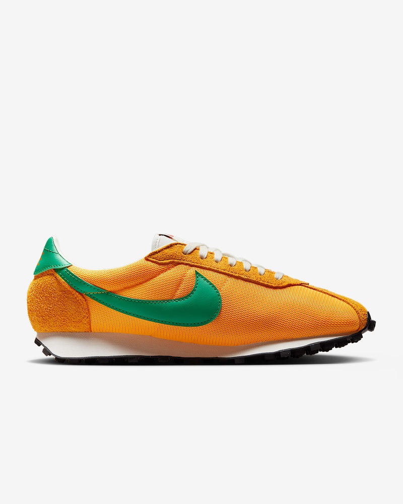 Nike LD-1000 sneaker with flared heel design, classic 1977 running silhouette reimagined for modern streetwear