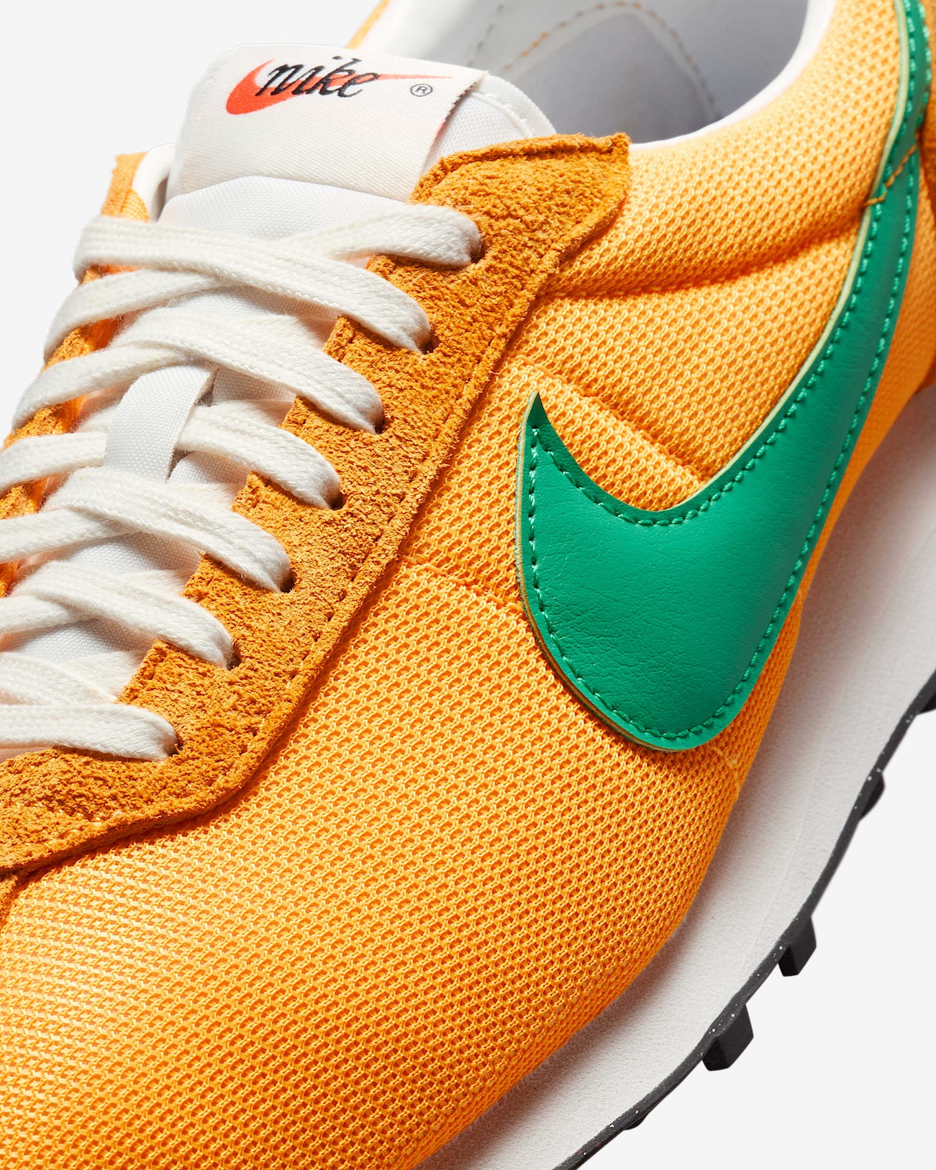 Nike LD-1000 sneaker with flared heel design, classic 1977 running silhouette reimagined for modern streetwear