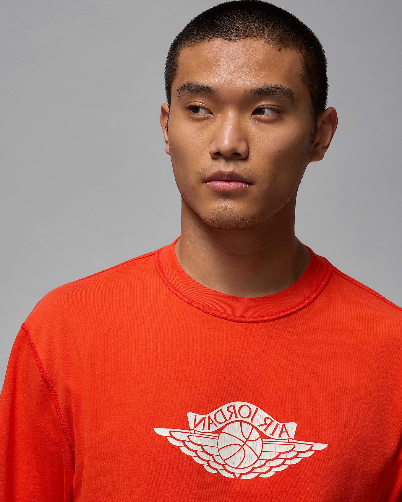 Jordan Rare Air short-sleeve tee in heavyweight cotton with distressed details and washed finish