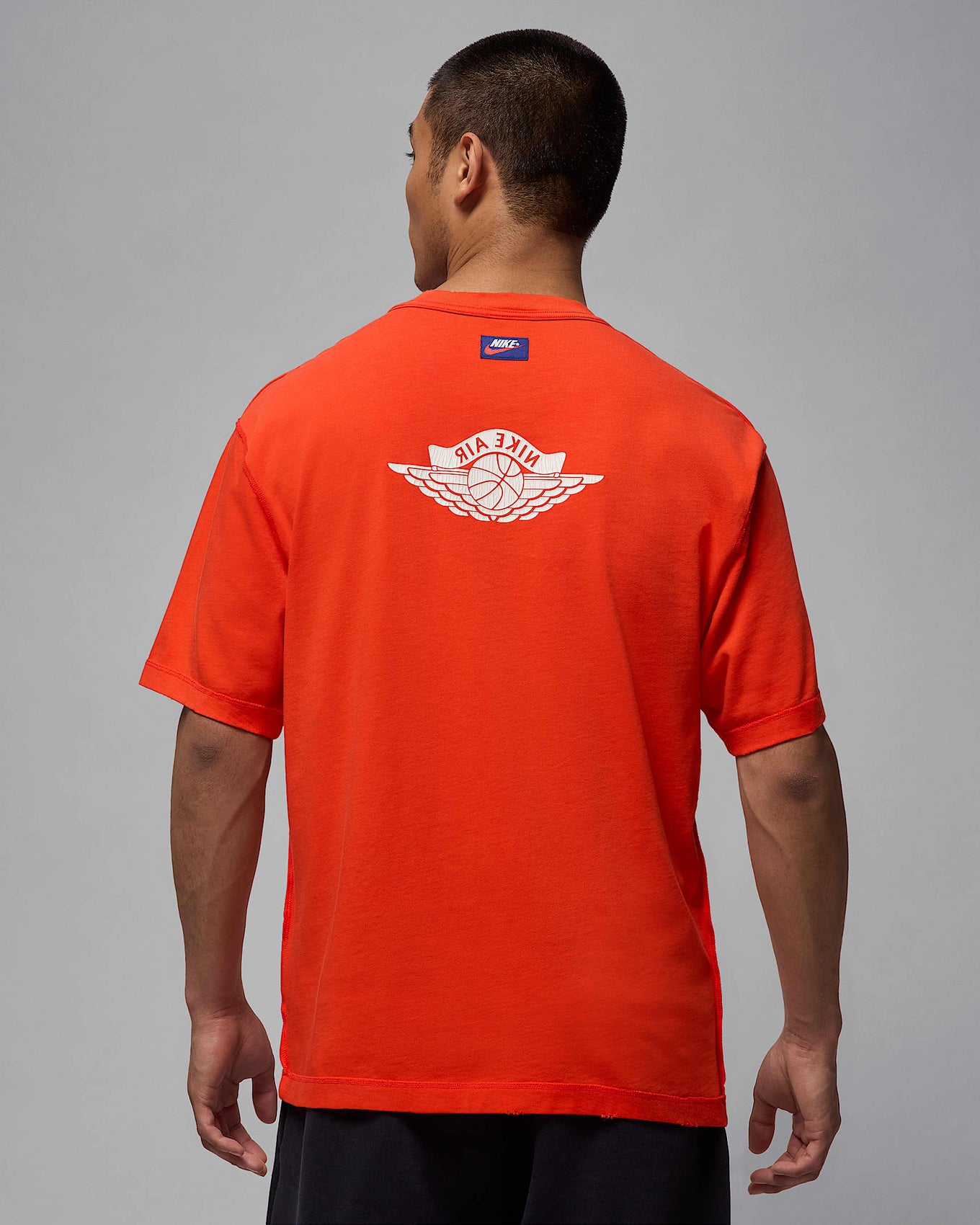 Jordan Rare Air short-sleeve tee in heavyweight cotton with distressed details and washed finish