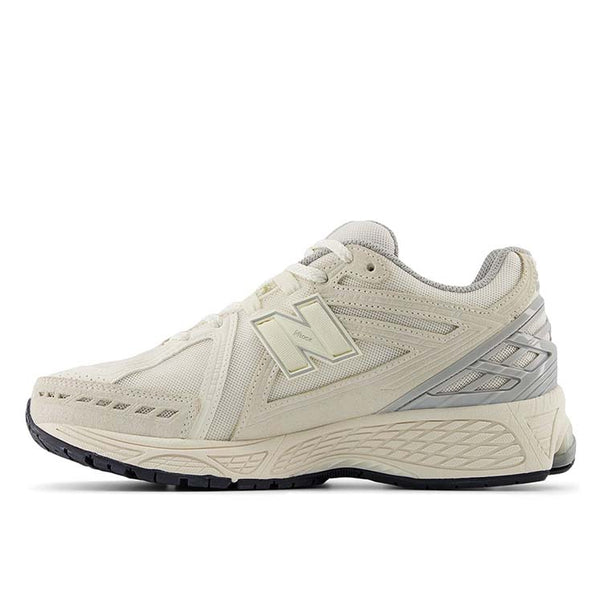 New Balance M1906U shoes with mesh and leather upper, featuring N-Durance rubber sole, N-Ergy cushioning, and Stability Web support.