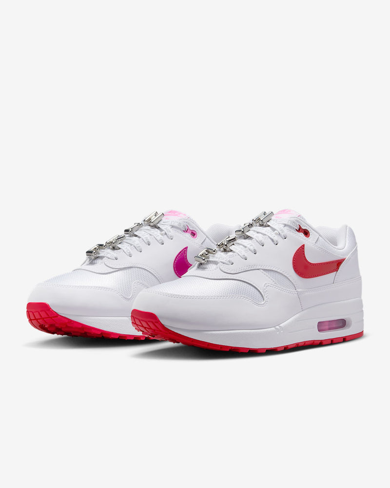 Nike Air Max 1 Premium with mixed materials, glossy Swoosh, and “It’s not me, it’s you” laces
