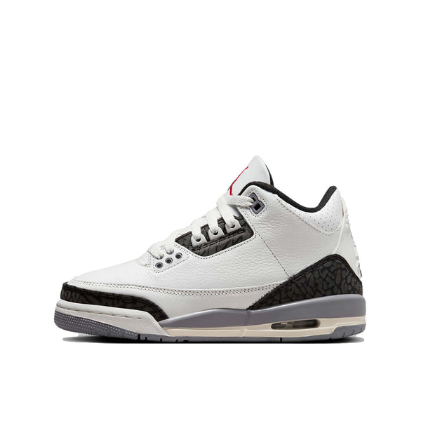 Air Jordan 3 sneaker featuring bold colors and classic details, inspired by Michael Jordan's game shoe from the '80s, offering a playful, retro look.