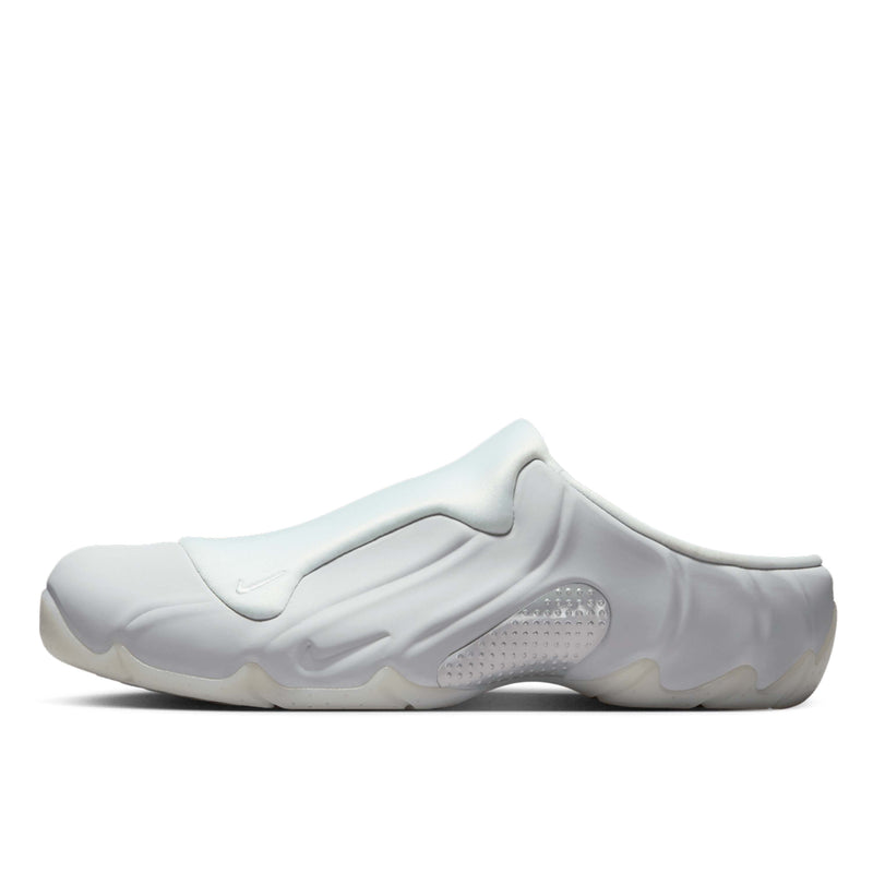 Nike Clogposite in Photodust and Summit White with molded upper and futuristic design
