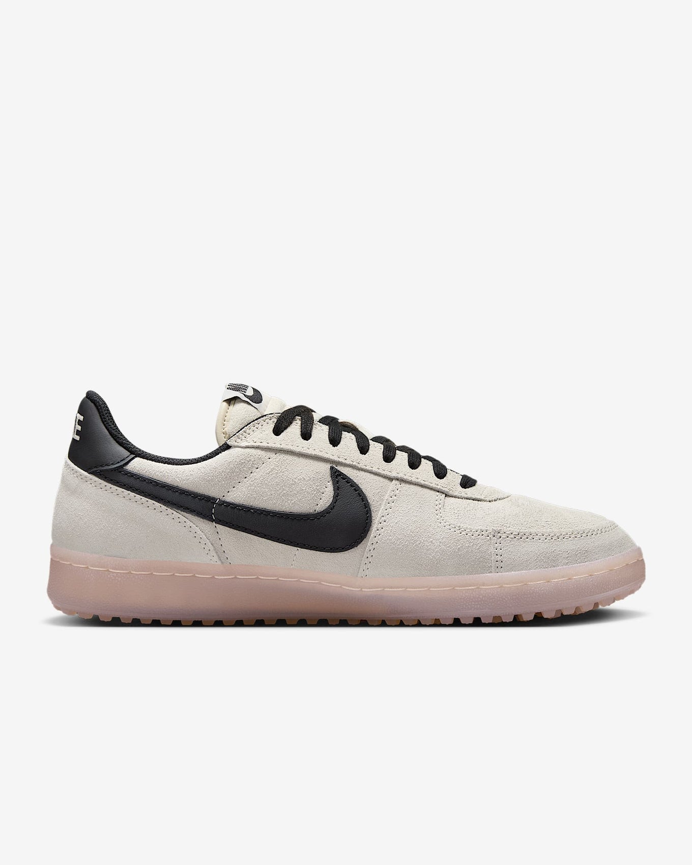 Nike Field General sneaker with textured suede upper, knobbly Waffle sole, and metallic Swoosh charm for a vintage-meets-modern look