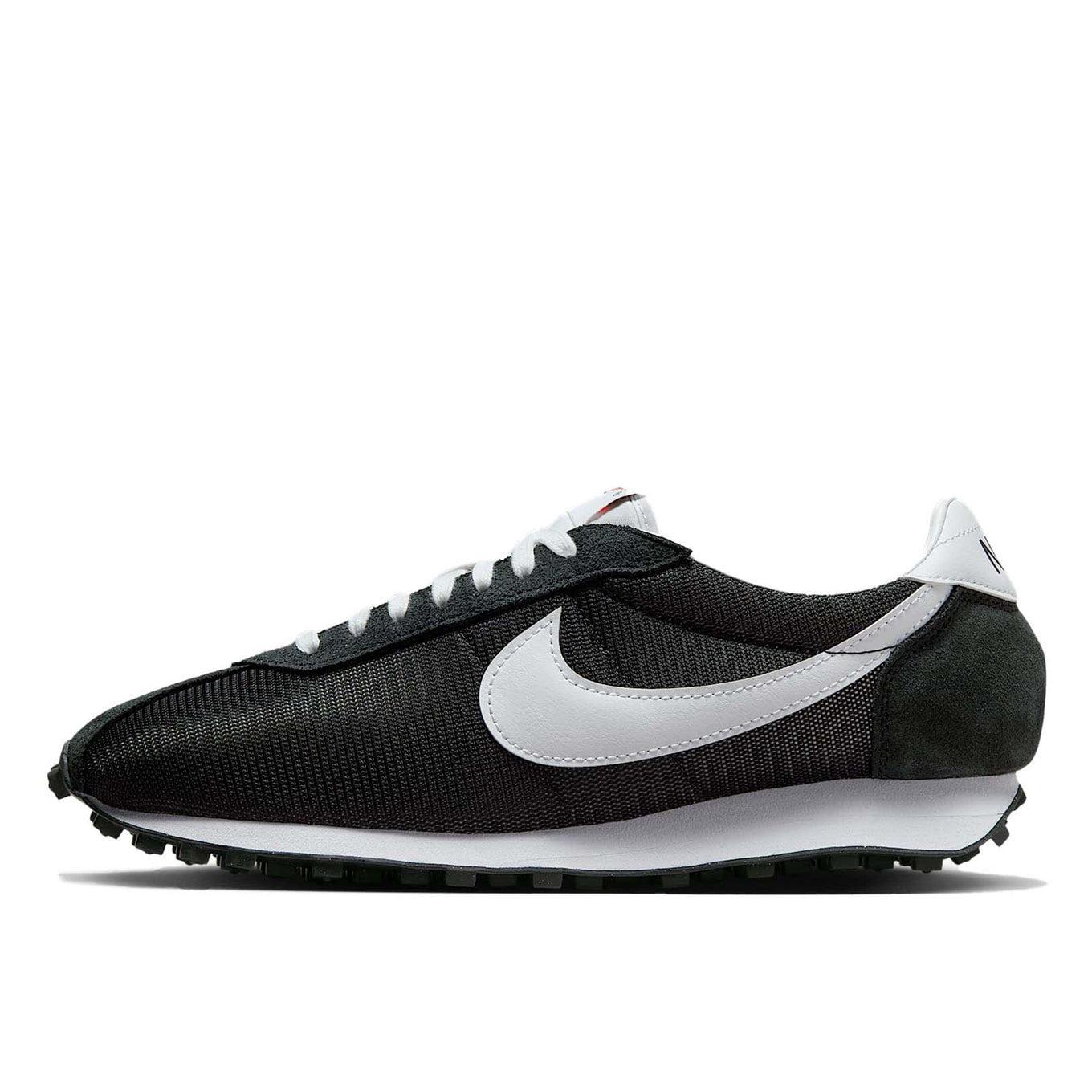 Nike LD-1000 sneaker with flared heel design, classic 1977 running silhouette reimagined for modern streetwear