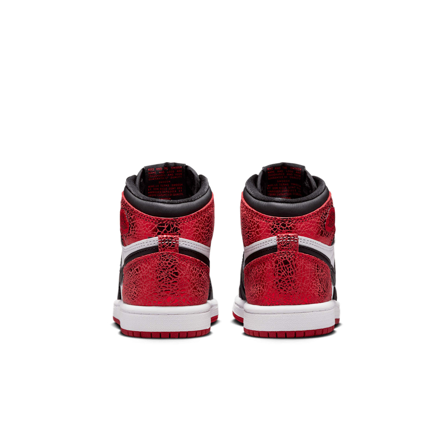 Air Jordan 1 'Ruby' sneaker with metallic crackle leather and red gemstone-inspired detailing