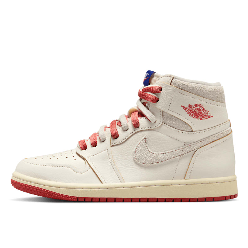 Air Jordan 1 "Rare Air" sneakers with suede Swooshes and Deep Royal Blue “NIKE AIR” label, honoring original AJ1 sample imperfections.