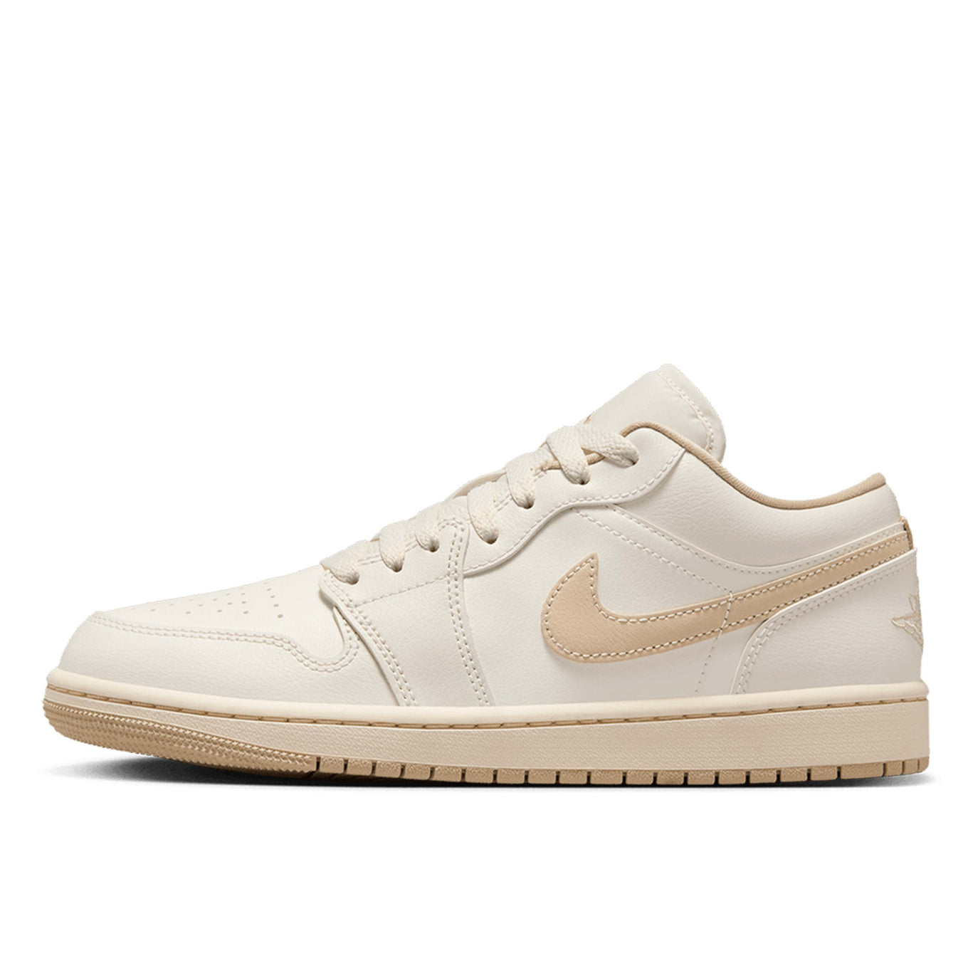 Air Jordan 1 Low sneakers featuring classic silhouette, premium materials, and encapsulated Air unit in the heel.