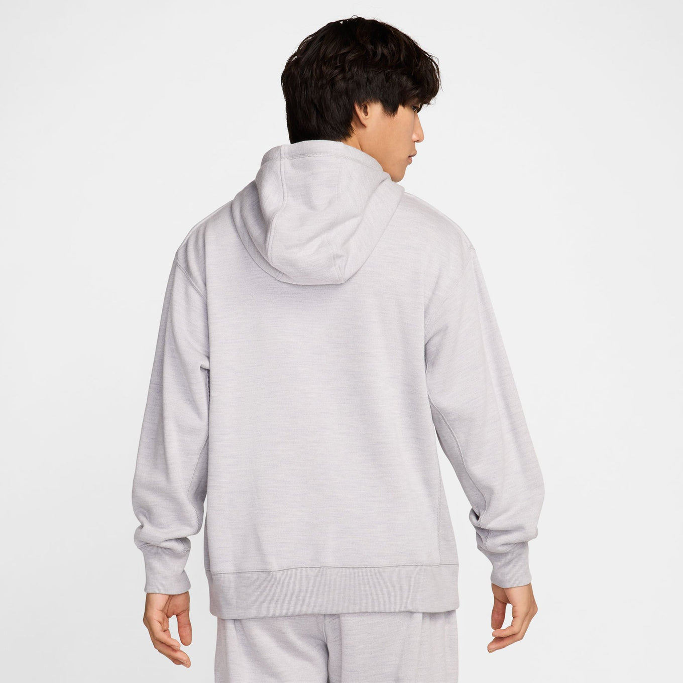 Premium wool-cotton blend hoodie with relaxed fit and tonal logo, offering warmth and comfort for everyday wear.