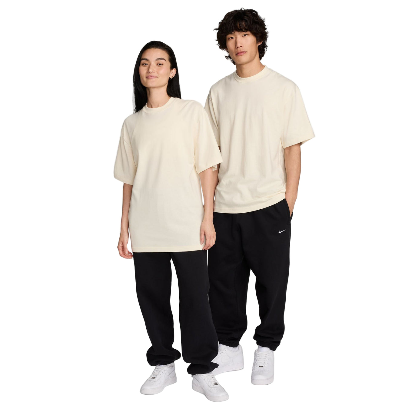 Classic wool-cotton blend tee with slightly loose fit and tonal logo, offering casual style and comfort for everyday wear.