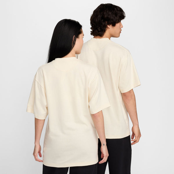 Classic wool-cotton blend tee with slightly loose fit and tonal logo, offering casual style and comfort for everyday wear.