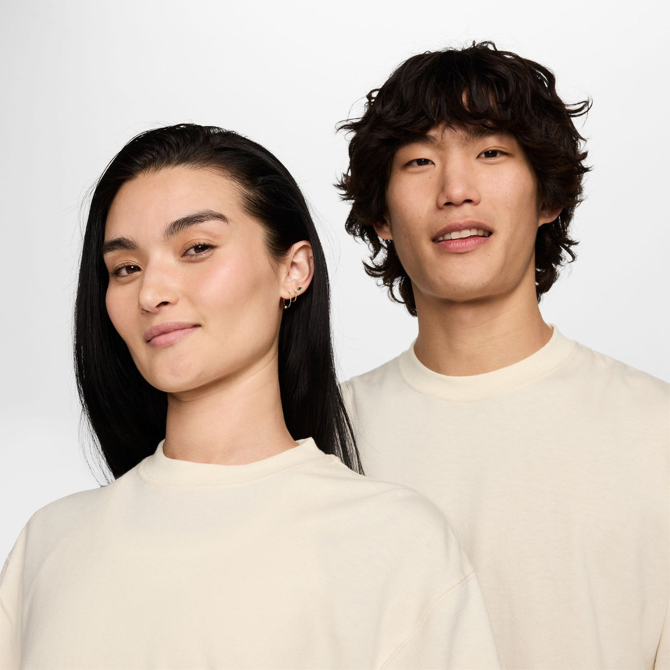 Classic wool-cotton blend tee with slightly loose fit and tonal logo, offering casual style and comfort for everyday wear.