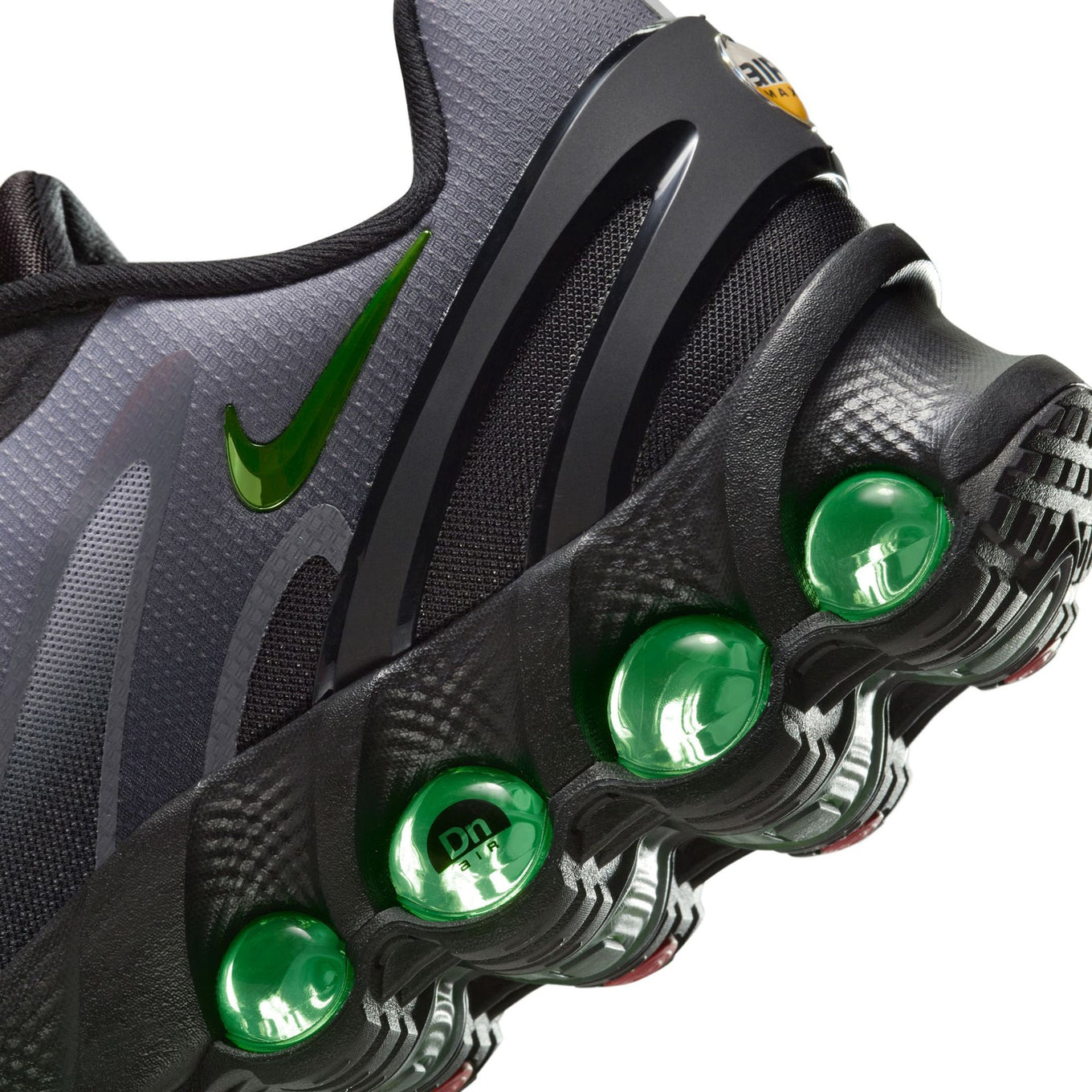 Nike Dn8 sneaker with Dynamic Air system, featuring eight pressurized Air tubes for a sleek, responsive ride.