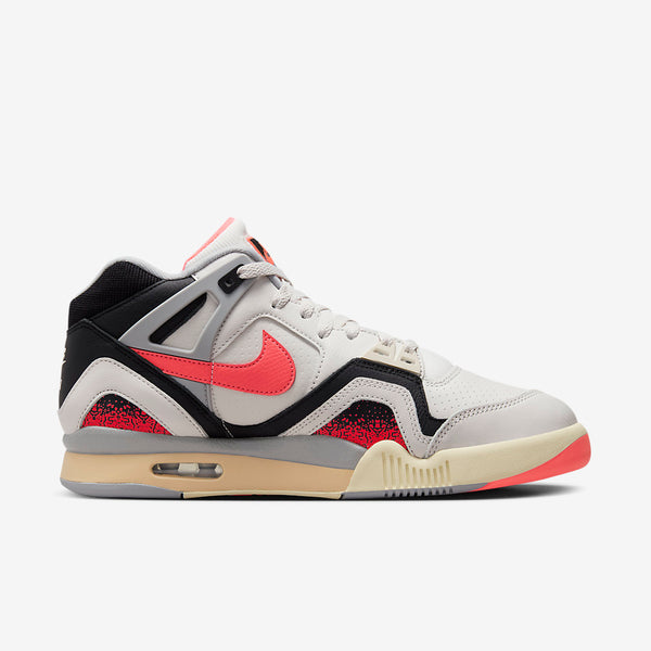 Nike Air Tech Challenge 2 “Hot Lava” sneaker featuring a sail midsole, set to return for its 24th anniversary in Fall 2024.



