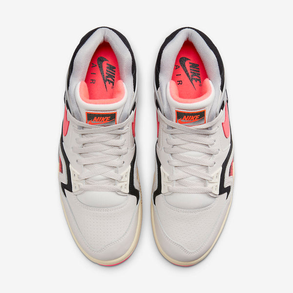 Nike Air Tech Challenge 2 “Hot Lava” sneaker featuring a sail midsole, set to return for its 24th anniversary in Fall 2024.



