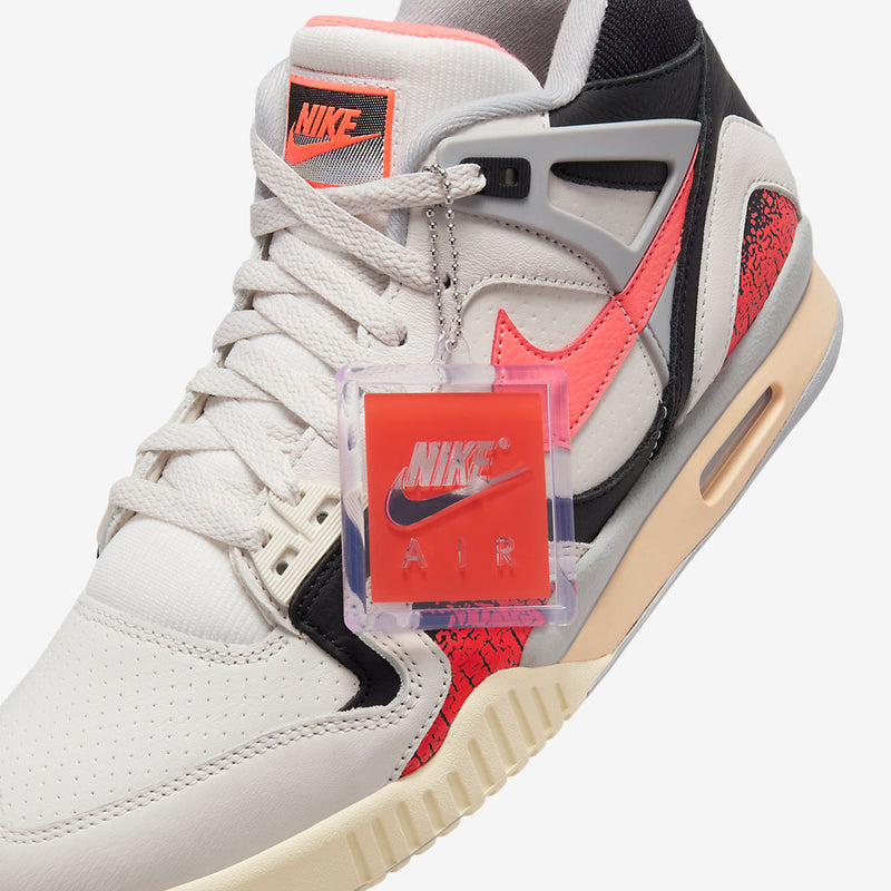 Nike Air Tech Challenge 2 “Hot Lava” sneaker featuring a sail midsole, set to return for its 24th anniversary in Fall 2024.



