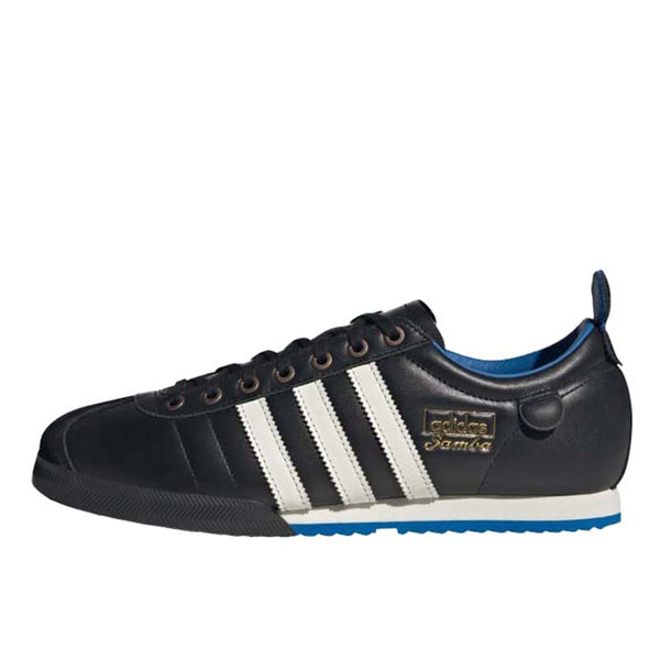 adidas Samba 62 Shoes with a leather upper, rubber toe bumper, wedge sole, and jagged 3-Stripes, inspired by 1960s football heritage.