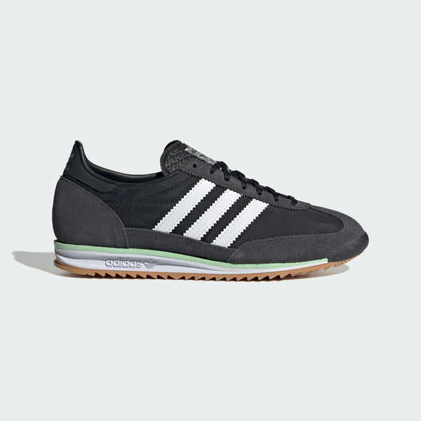 Adidas SL 72 OG shoes with a low-cut nylon upper and suede overlays, showcasing a retro running-inspired design, cushioned EVA midsole, and a rubber outsole for reliable traction.