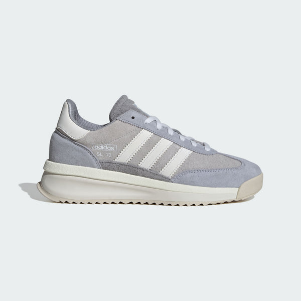 adidas SL 72 trainers with gum and solid rubber outsole, durable mudguard, and TPU heel clip.