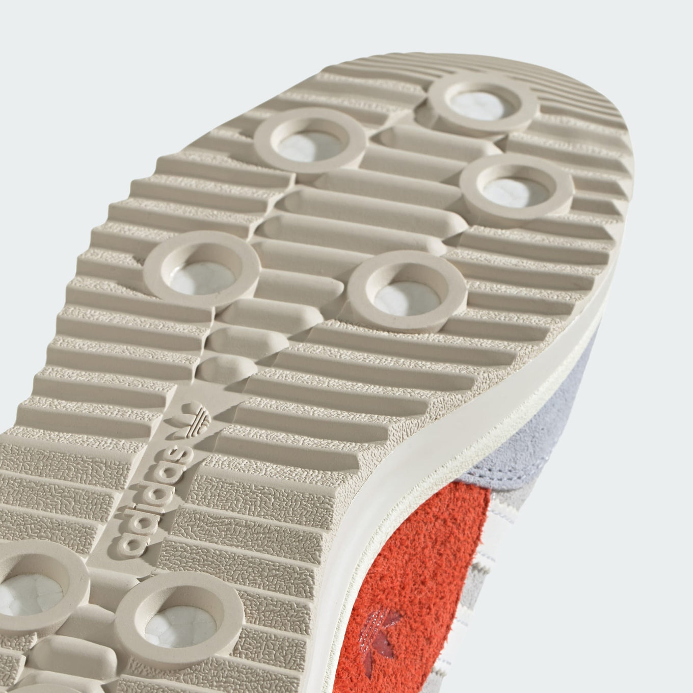 adidas SL 72 trainers with gum and solid rubber outsole, durable mudguard, and TPU heel clip