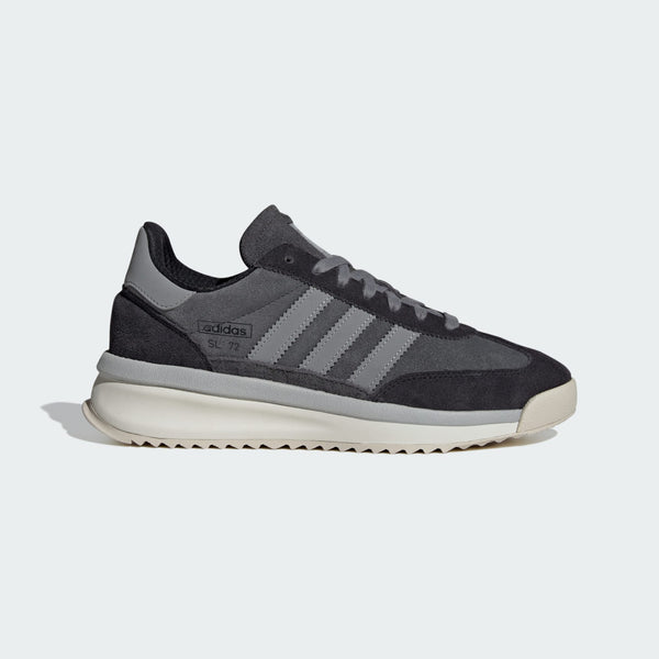 adidas SL 72 trainers with gum and solid rubber outsole, durable mudguard, and TPU heel clip.