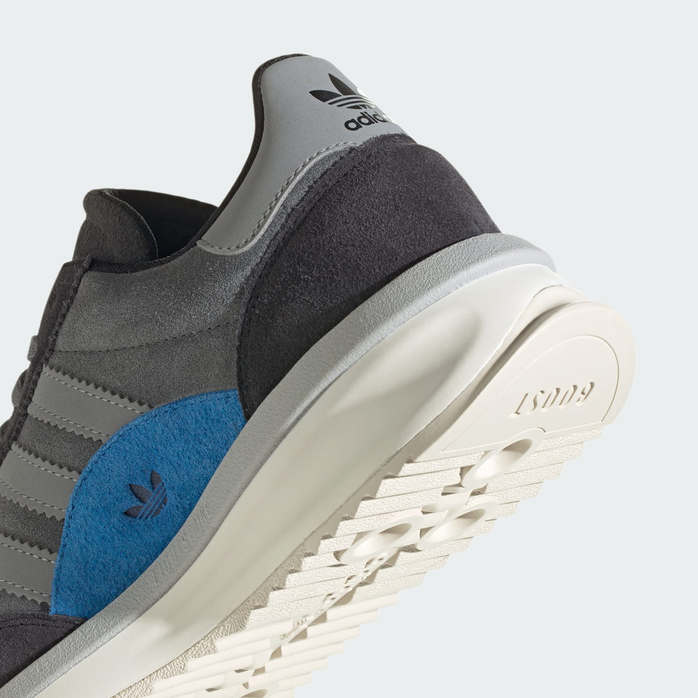 adidas SL 72 trainers with gum and solid rubber outsole, durable mudguard, and TPU heel clip