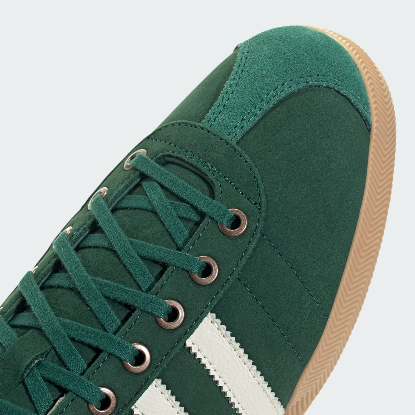 adidas Samba 62 shoes with nubuck upper, stacked leather sole, and serrated 3-Stripes