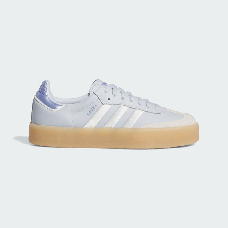 adidas Samba shoes with premium leather upper, embroidered 3-Stripes, metallic accents, and robust rubber outsole.