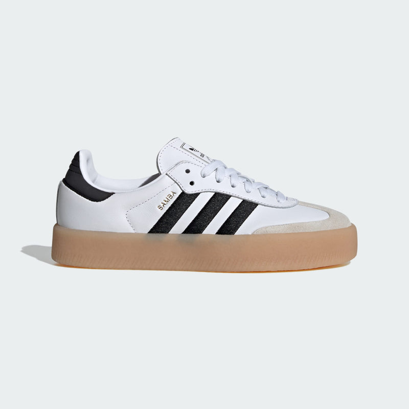 Adidas Samba shoes showcasing a modern twist on the classic design. Featuring a smooth leather upper, translucent gum rubber outsole, and premium embroidered 3-Stripes, these shoes effortlessly blend athletic heritage with street style. 