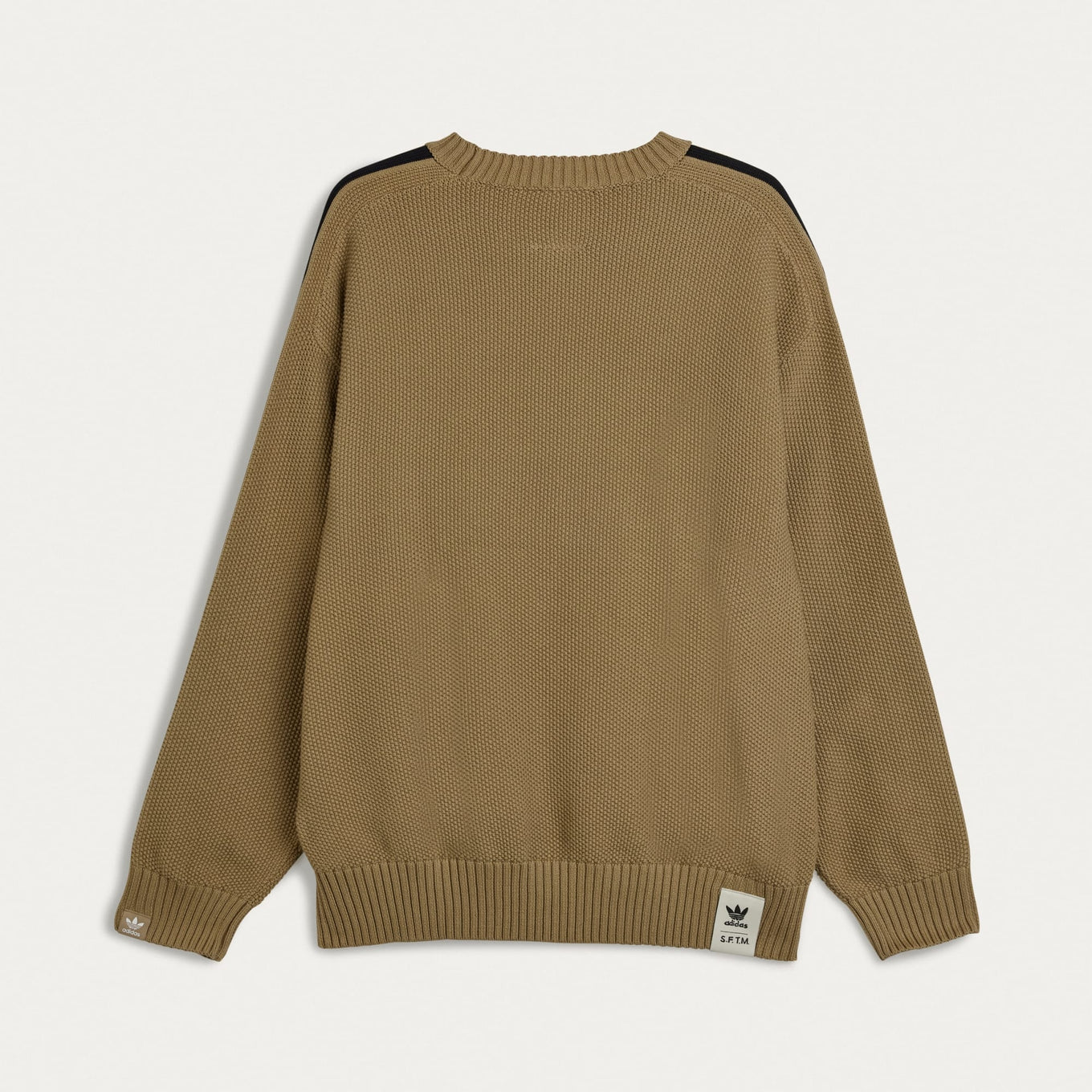 adidas x Song for the Mute crewneck sweater in soft cotton, featuring a loose fit, ribbed sleeves, 3-Stripes detailing, and artistic front design.
