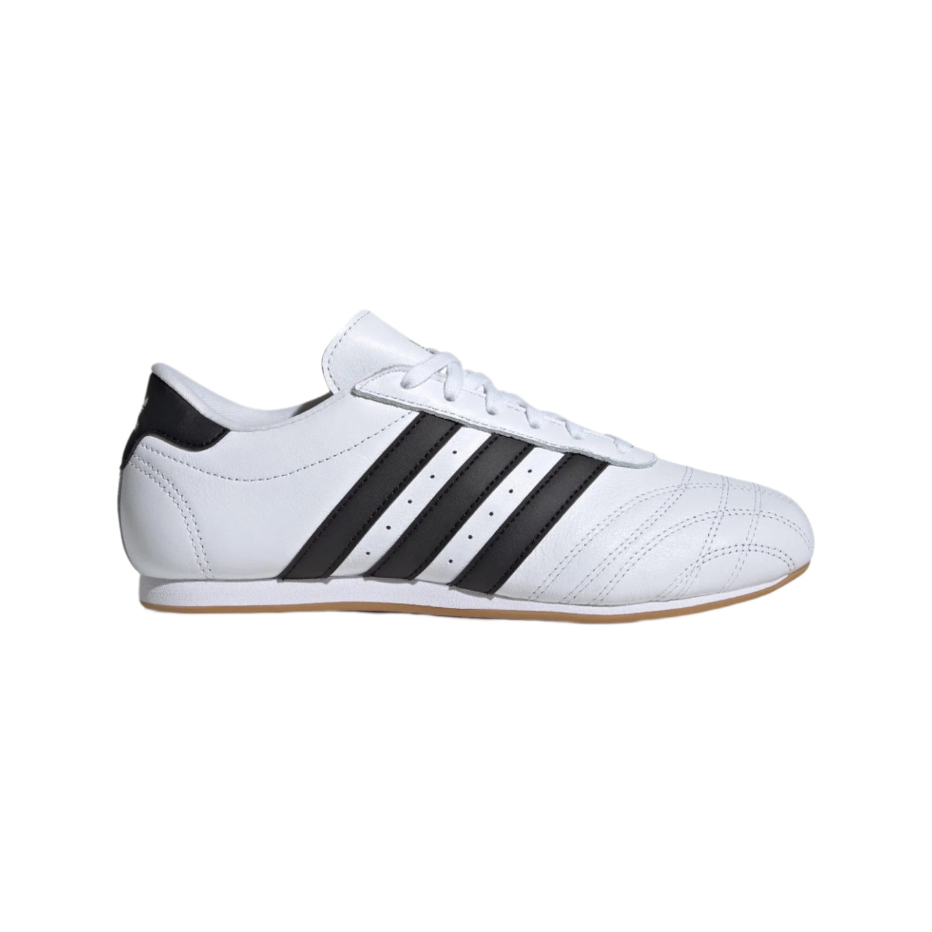 Sleek adidas trainers with minimalist design, soft leather, quilted toes, and classic 3-Stripes.