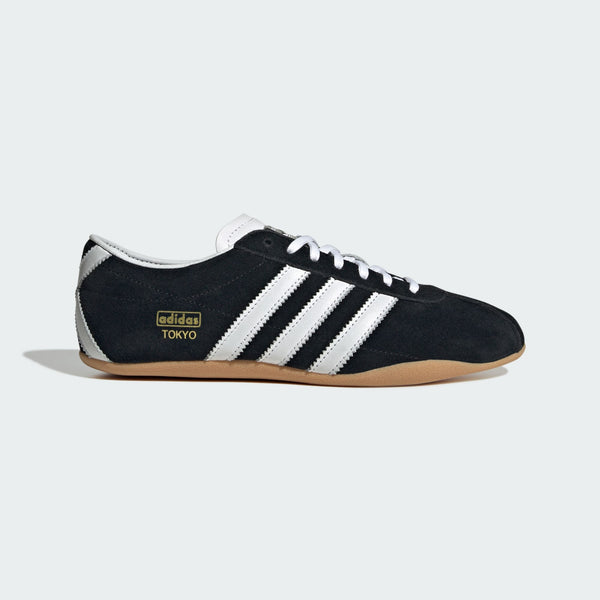 adidas Tokyo shoes with a suede upper, slim silhouette, and rubber outsole, combining retro-inspired design with everyday comfort.