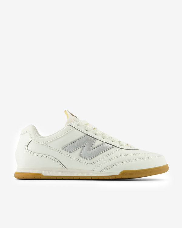 New Balance RC42 minimalist sneaker featuring a premium leather upper, foam midsole for cushioning, and rubber outsole for reliable traction. Ideal for an active lifestyle.