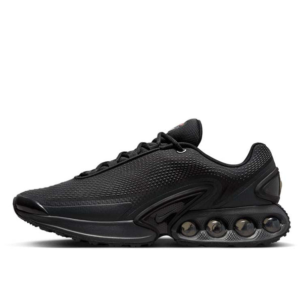 Air Max Dn shoes featuring Dynamic Air unit system with dual-pressure tubes, offering a smooth and responsive fit.