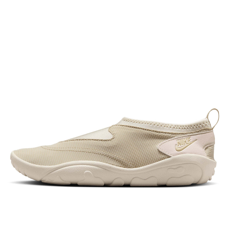 Aqua Turf sneakers in Desert Khaki and Light Orewood Brown with stretchy textile upper and full-length rubber outsole, designed for water-friendly traction.