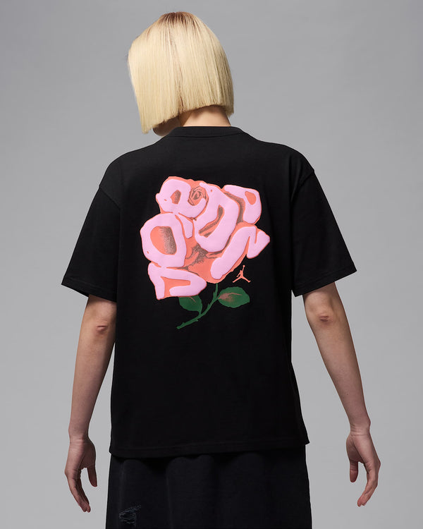 Jordan medium-weight cotton t-shirt featuring floral graphic and relaxed fit