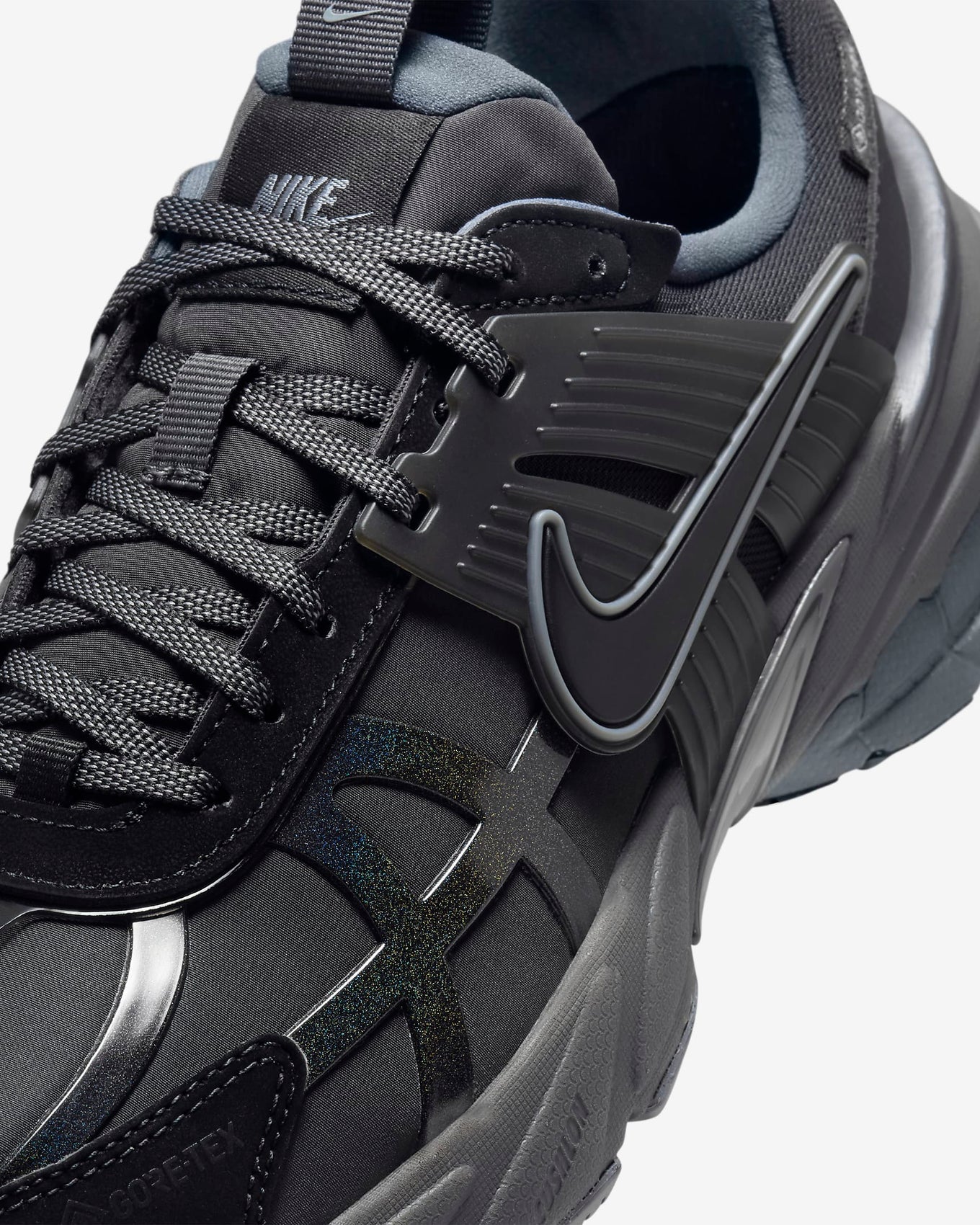 Winterized V2K sneaker with a GORE-TEX upper, chunky heel, and early 2000s running style, offering cushioning and lightweight comfort for a Y2K-inspired look.