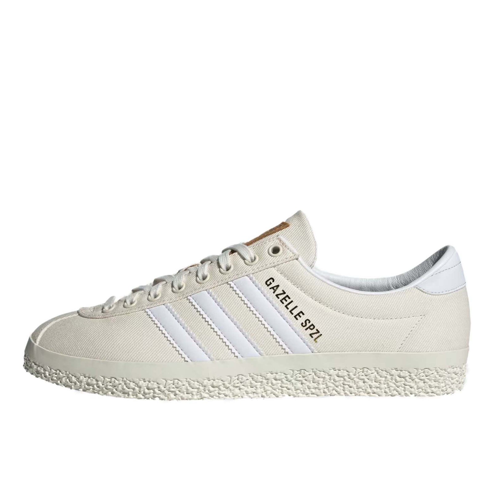 white leather gazelles