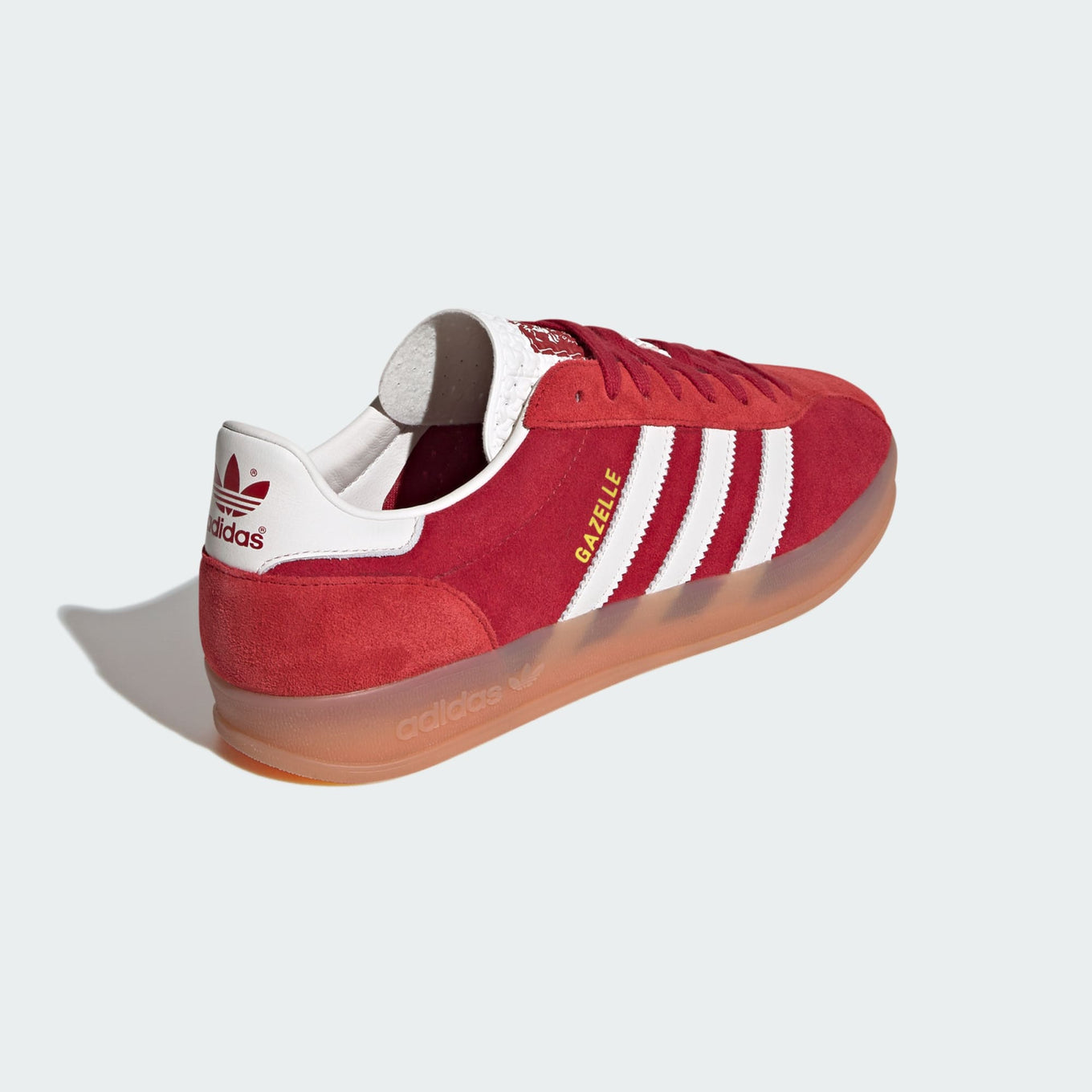 adidas Gazelle Indoor Pro shoes with a suede upper, leather lining, translucent wrapped sole, and signature 3-Stripes, blending vintage sports heritage with contemporary street style.