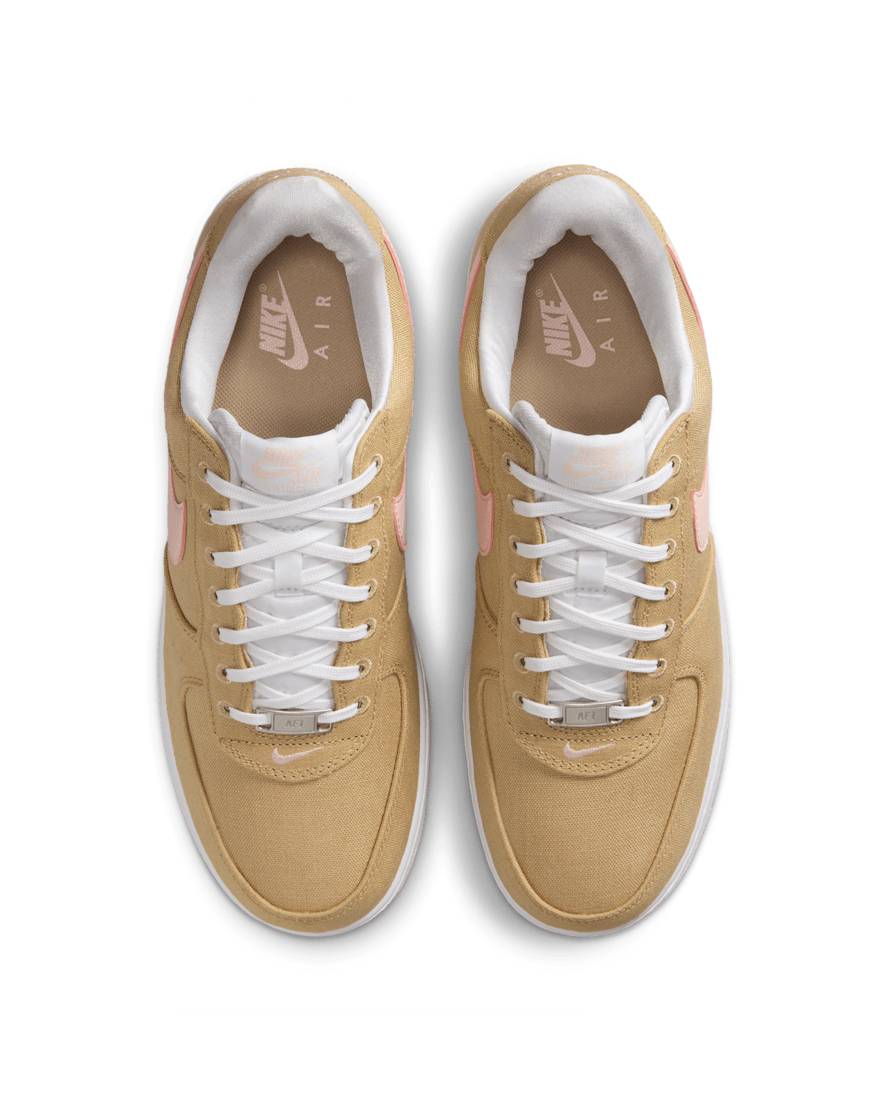 Nike Air Force 1 Linen 2024 edition featuring a sturdy linen canvas upper, classic silhouette, and signature detailing.