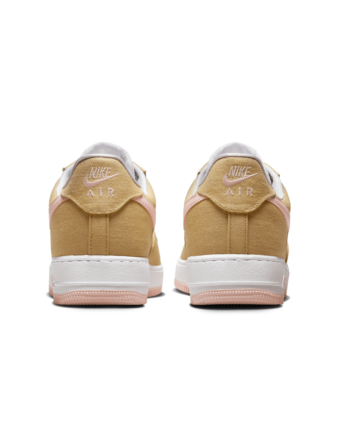 Nike Air Force 1 Linen 2024 edition featuring a sturdy linen canvas upper, classic silhouette, and signature detailing.