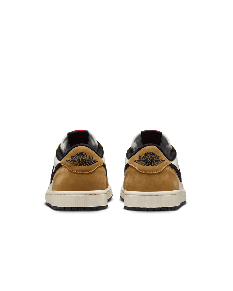 Air Jordan 1 sneakers in Sail and Golden Harvest colorway inspired by MJ's Rookie of the Year look.