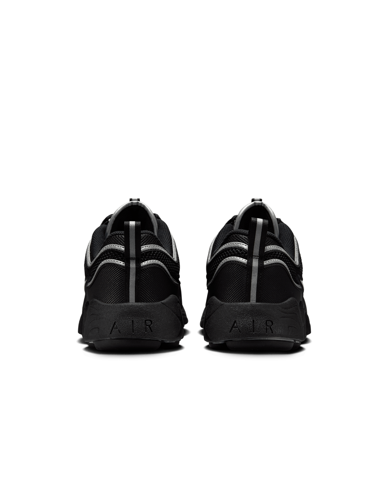 Nike Air Zoom Spiridon sneaker with reflective piping, airy mesh, Metallic Silver and Sport Red accents, and full-length Air Zoom cushioning.