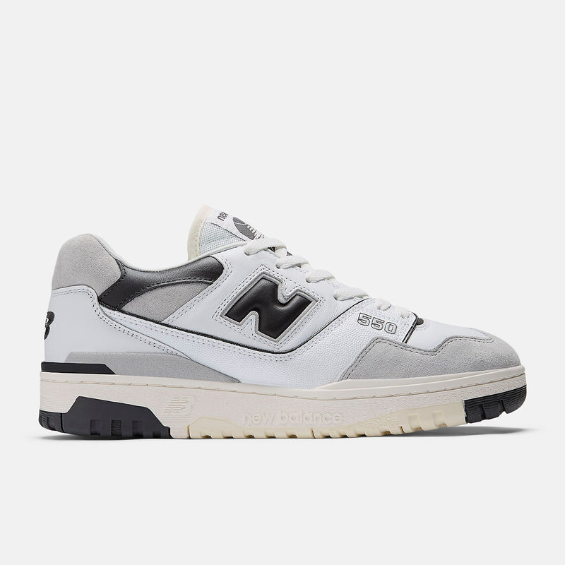 New Balance 550 sneakers in a classic leather low-top silhouette inspired by 1989 basketball heritage