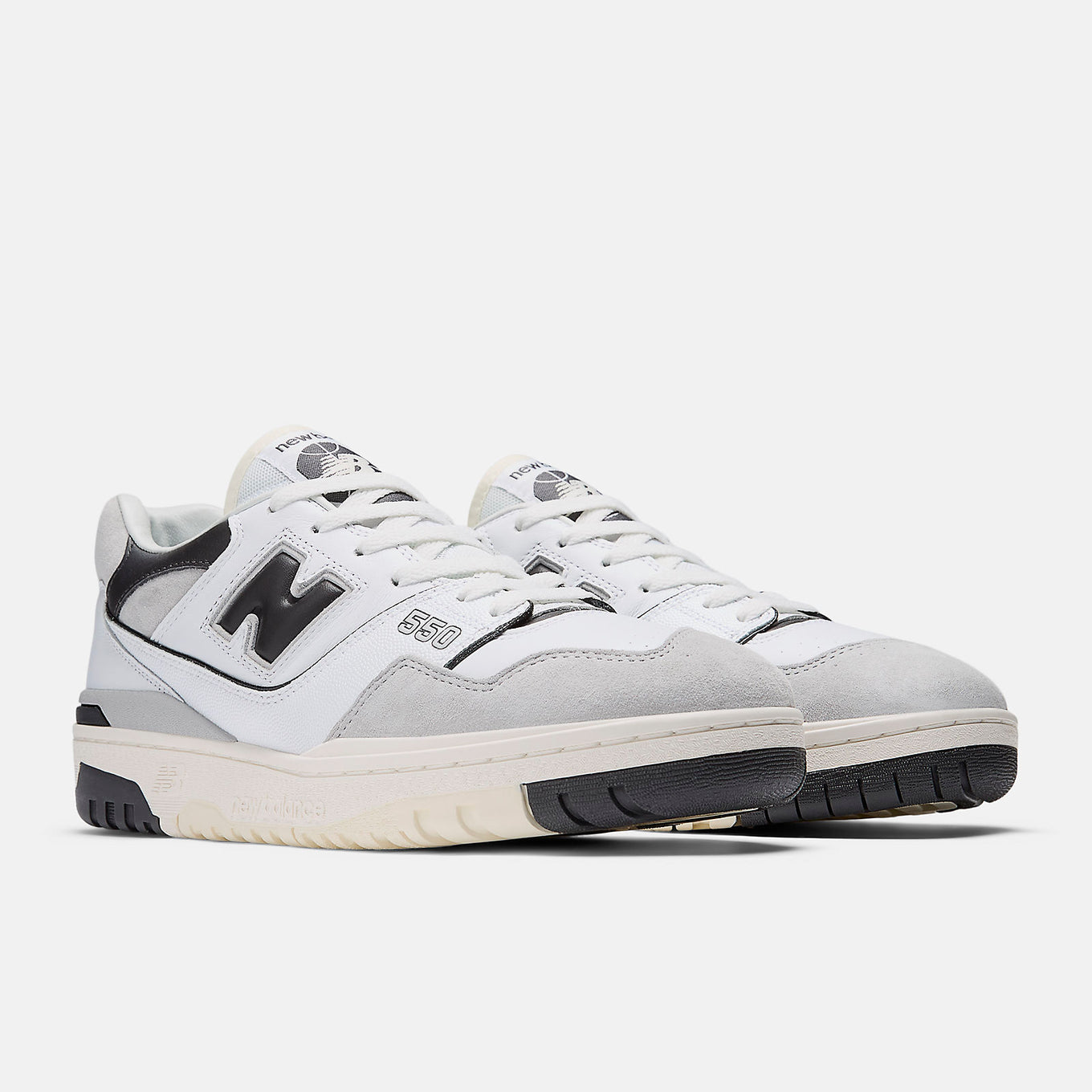 New Balance 550 sneakers in a classic leather low-top silhouette inspired by 1989 basketball heritage